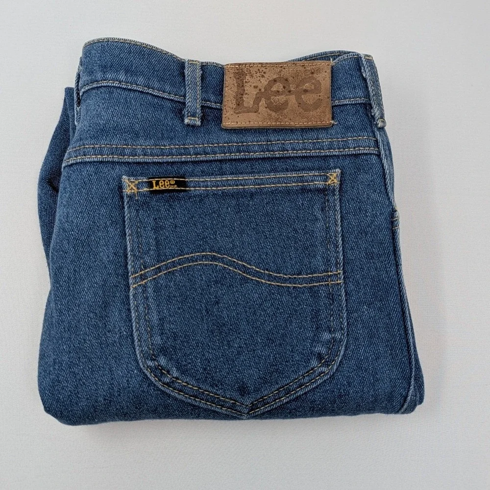 Vintage Lee Riders Mens 38x32 Blue Straight Leg Jeans Made in USA 200-2046 Denim - Picture 5 of 11